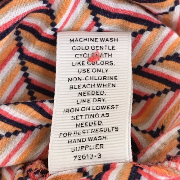 Stylus High-Low Peasant Blouse Women’s Petite Small Split Neck Chevron Boho - Picture 11 of 11